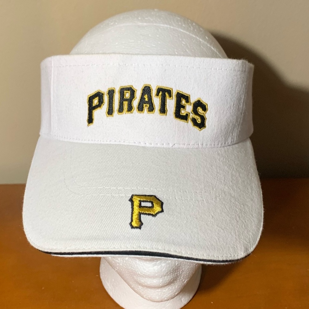Pittsburgh Pirates MLB Adjustable Visor Cap Hat White Unisex Adult
